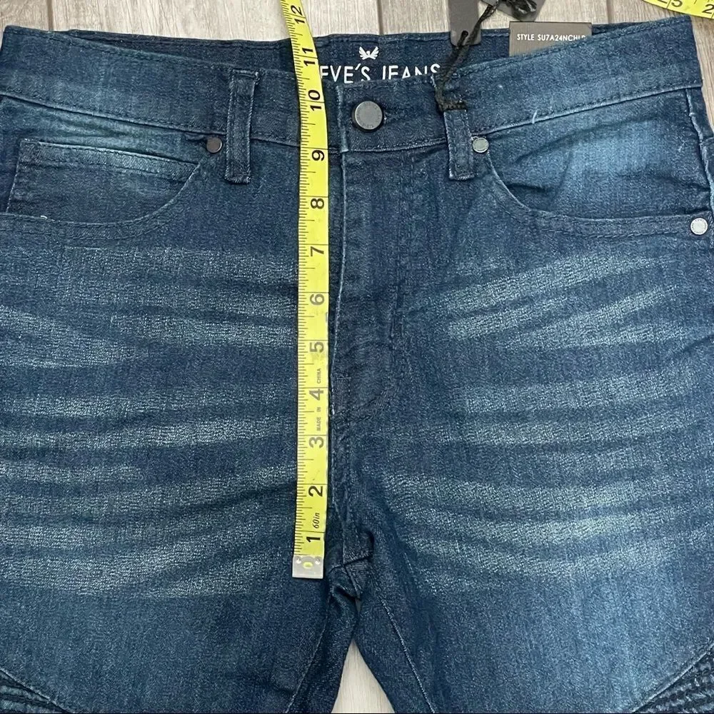NWT Steve’s Jeans Moto Skinny Jeans Dark Wash Color Is Called Charles Size 16